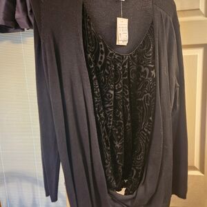 Christopher & Banks Black Tunic Top